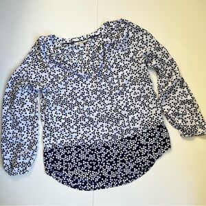 Boden Super Soft Blue and White Top, Size 10